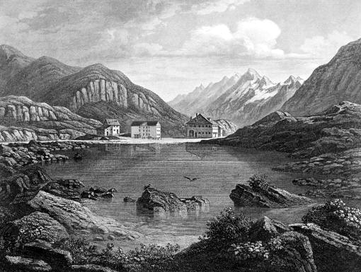 San Gottardo, cima del passo, 1870